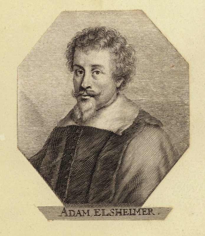 Adam Elsheimer, artista alemão. Gravura por Johann Georg Waldreich. de English School