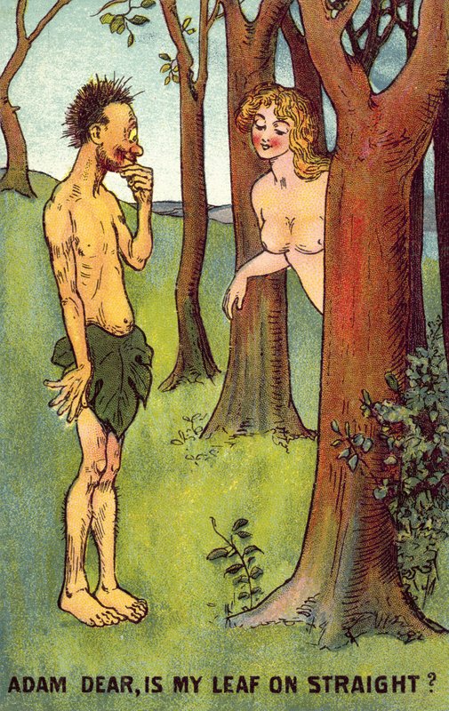 Adão e Eva (cor litho) de English School