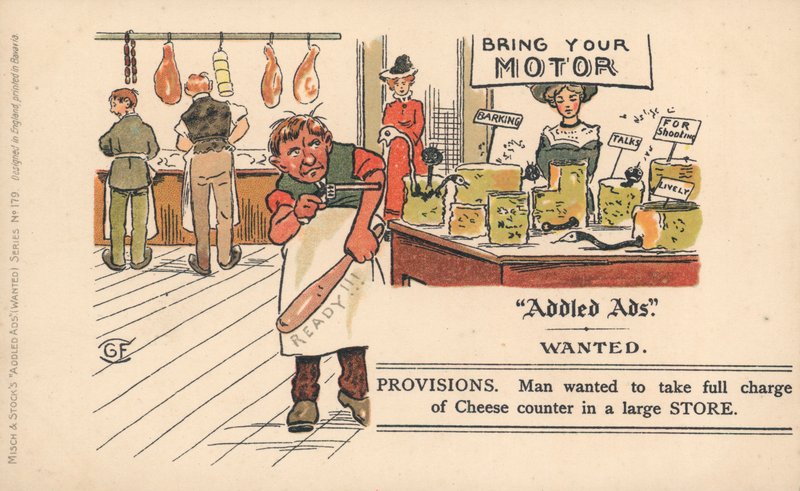 Anúncio de Addled cartão postal de English School