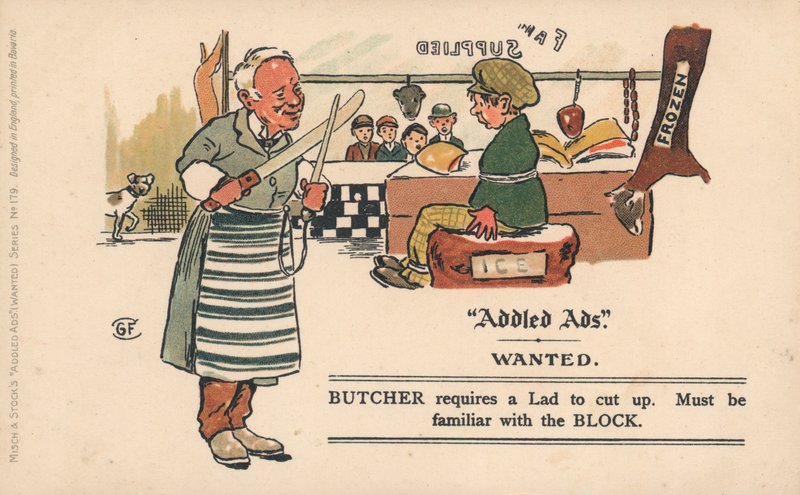 Anúncio de Addled cartão postal de English School