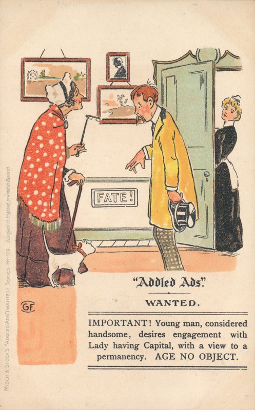 Anúncio de Addled cartão postal de English School