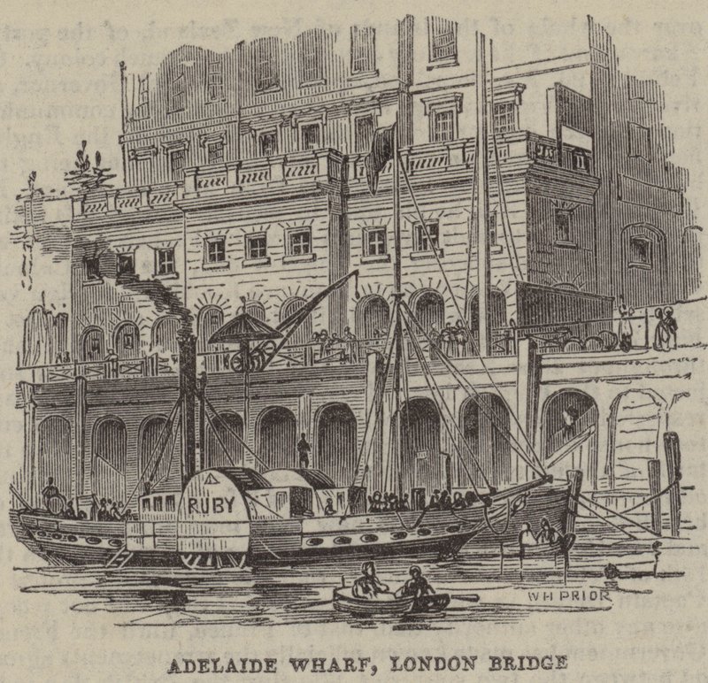 Adelaide Wharf, ponte de Londres de English School