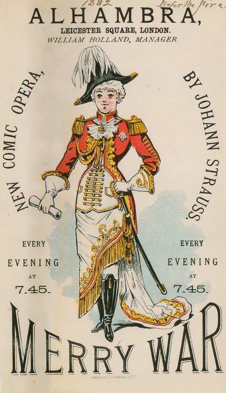Concerto para o The Alhambra, Leicester Square, Londres, para Merry War, uma nova ópera cômica de Johann Strauss de English School
