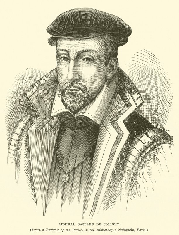 Almirante Gaspard de Coligny (gravura) de English School