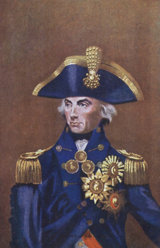 Almirante Lord Nelson, retrato (cor litho) de English School