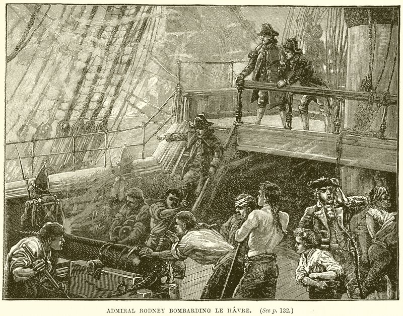 Almirante Rodney bombardeando Le Havre de English School