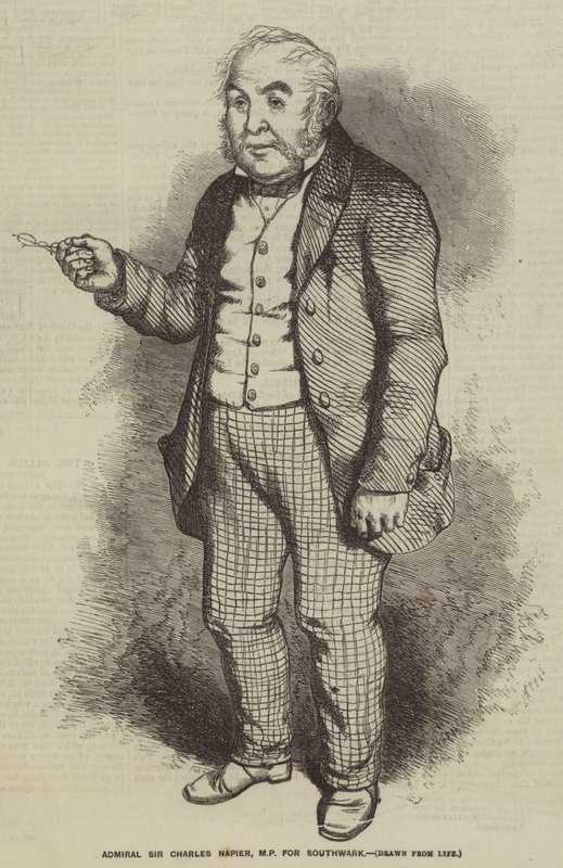 Almirante Sir Charles Napier, deputado por Southwark (gravura) de English School