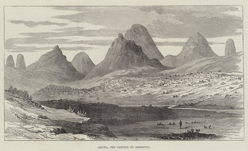Adowa, a Capital da Abissínia (gravura) de English School