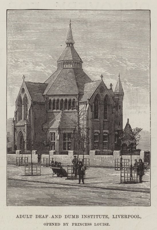 Instituto surdo-mudo adulto, Liverpool, inaugurado pela princesa Louise de English School