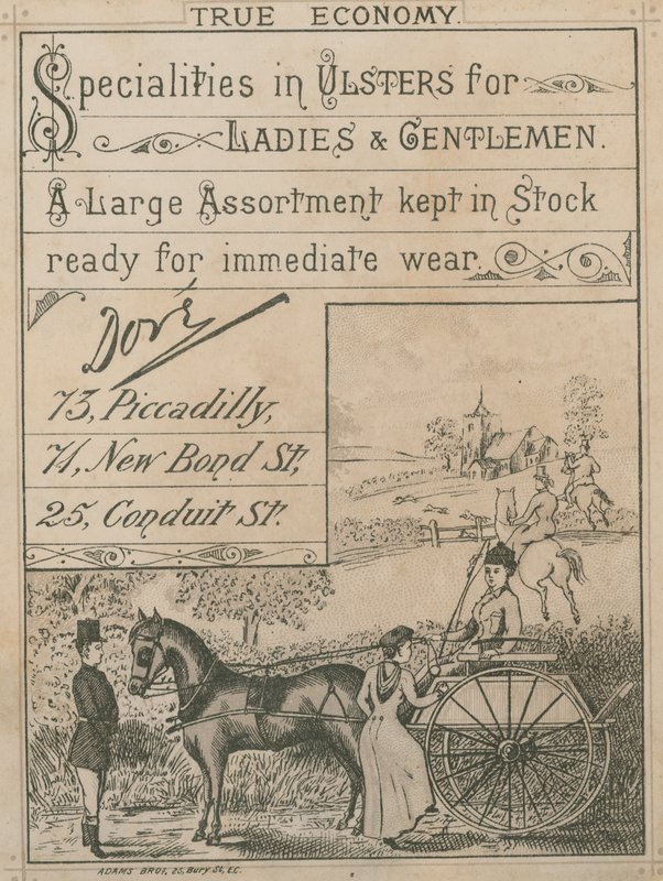 Anúncio para Dore, fabricantes de Ulsters de English School