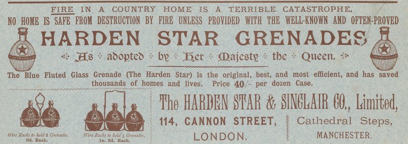 O anúncio de Granadas Harden Star de English School