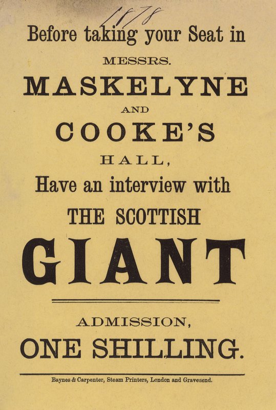Anúncio para Maskelyne e Cookes Hall de English School