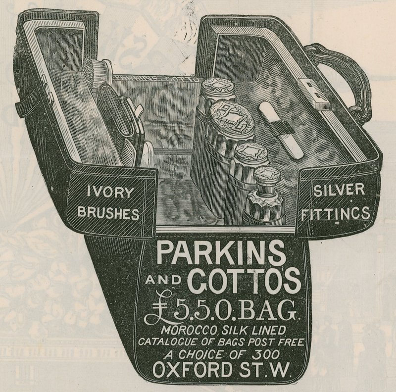 Anúncio para Parkins and Cottos bag de English School