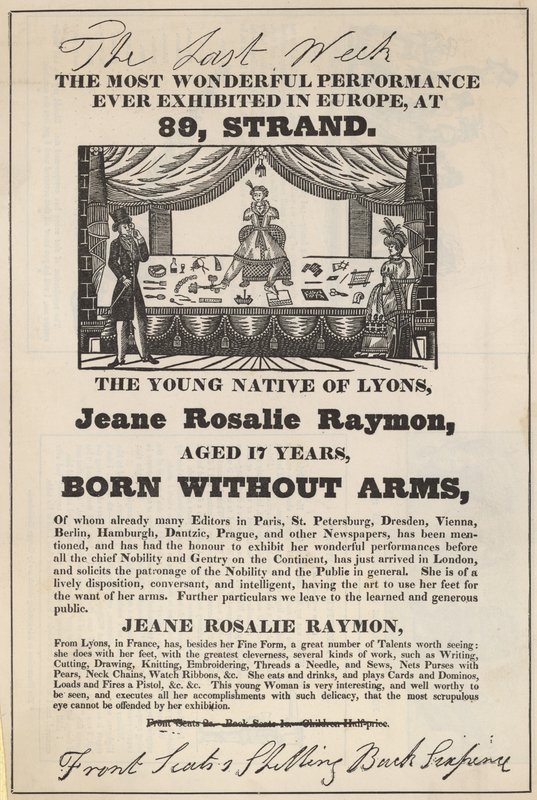 Anúncio para uma aparição por Jeane Rosalie Raymon de English School