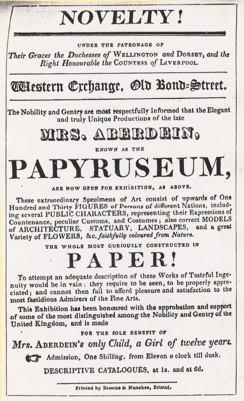 Anúncio para uma exposição do Papyruseum de English School