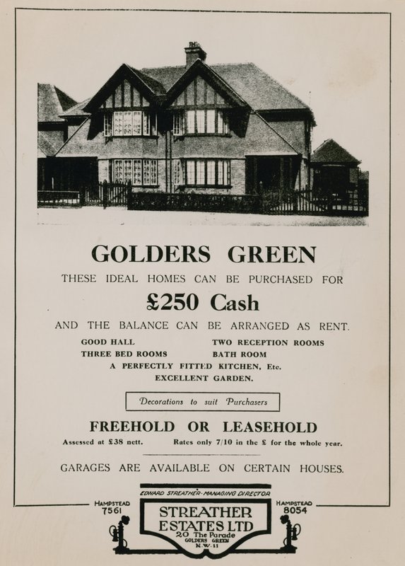 Anúncio para a compra de uma casa em Golders Green de English School