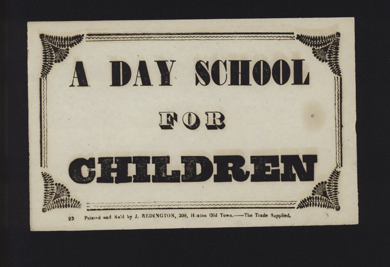 Anúncio: Uma escola de dia para crianças (tipo) de English School