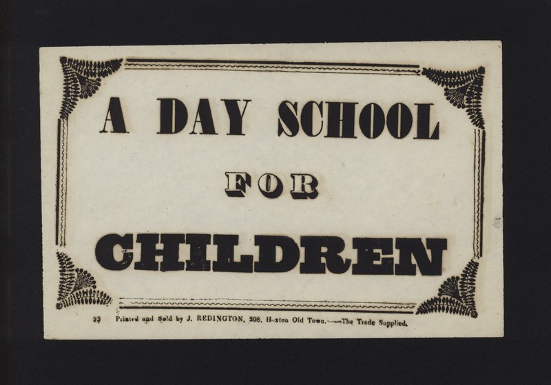 Anúncio: Uma escola de dia para crianças (tipo) de English School