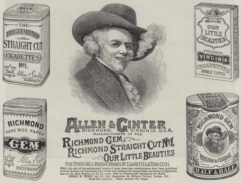 Anúncio, Allen e Ginter (gravura) de English School