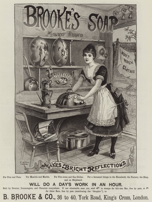 Anúncio, Sabonete Brooke (gravura) de English School
