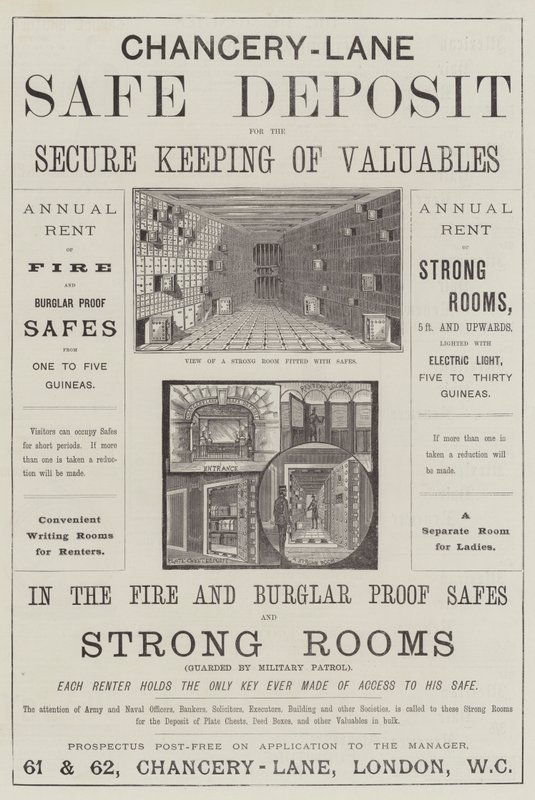 Anúncio, Depósito Seguro de Chancery-Lane (gravação) de English School