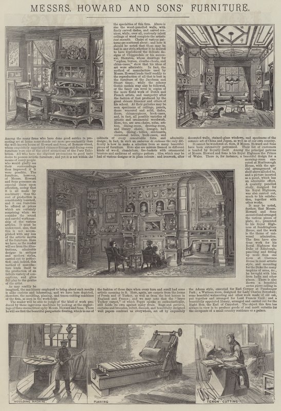 Anúncio, Móveis dos Messers Howard e Filhos (gravura) de English School