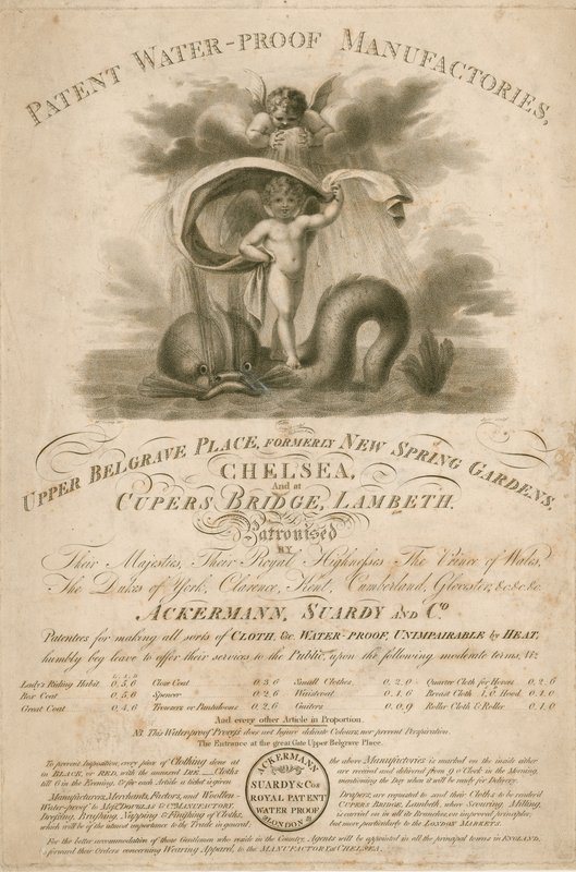 Propaganda para a Ackermann, Stardy & Co., Manufaturas de Patentes à Prova de Água de English School