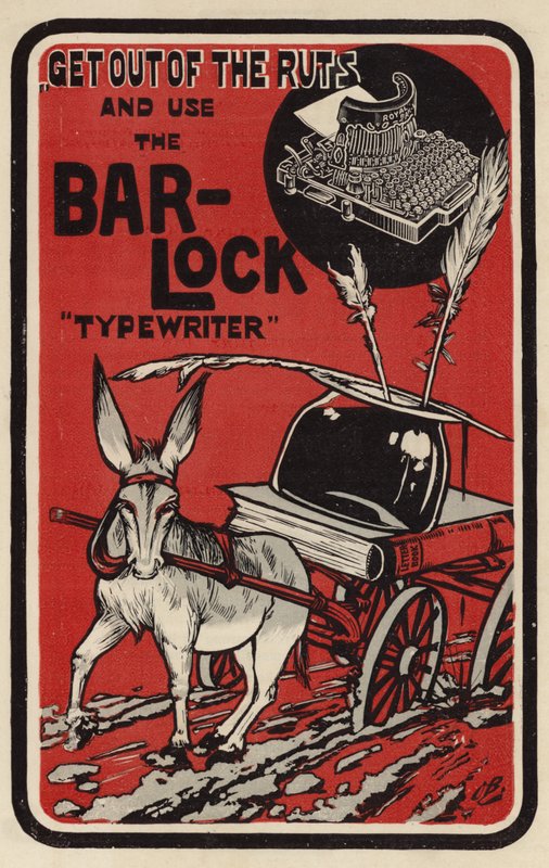 Propaganda para máquinas de escrever Bar-Lock de English School