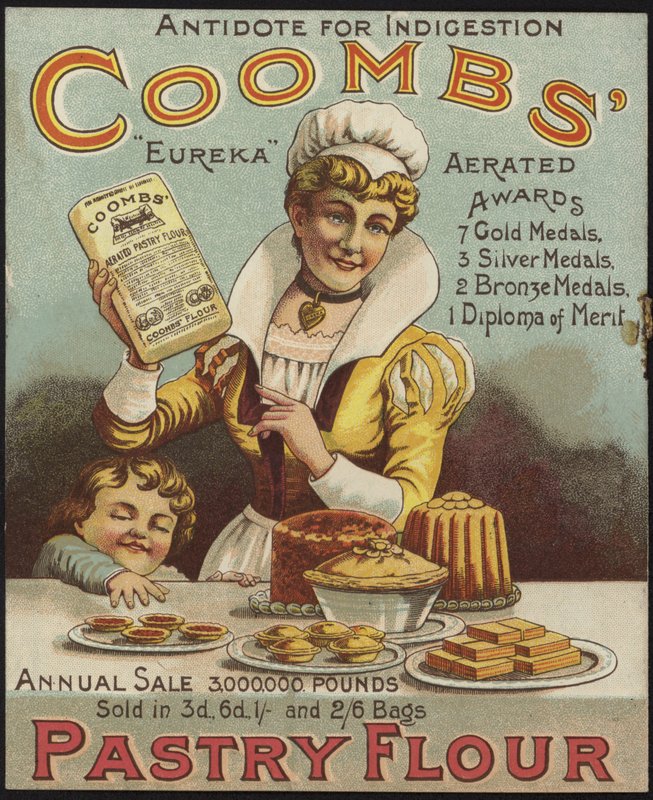 Propaganda para Coombs Pastry Farinha de English School