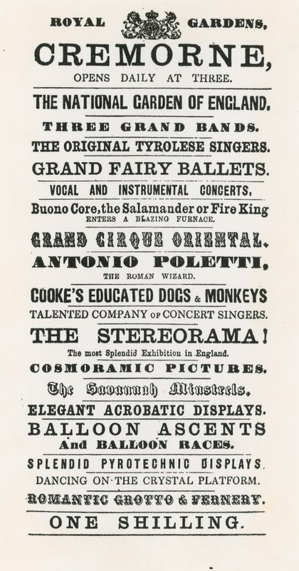 Anúncio para Cremorne Gardens de English School
