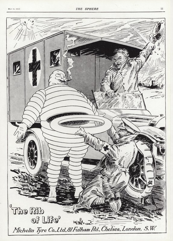 Propaganda para pneus Michelin de English School