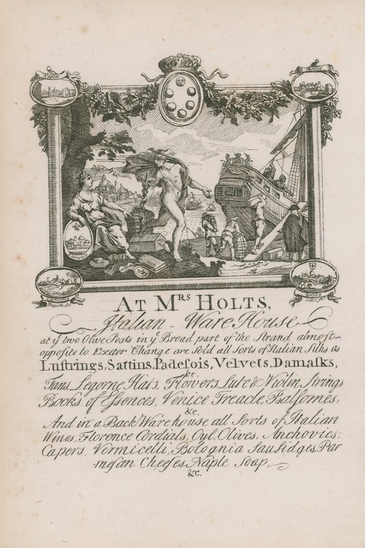 Anúncio para a Sra. Holts Italian Warehouse de English School