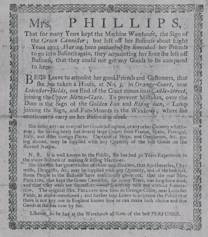 Anúncio para a Sra. Phillips de English School