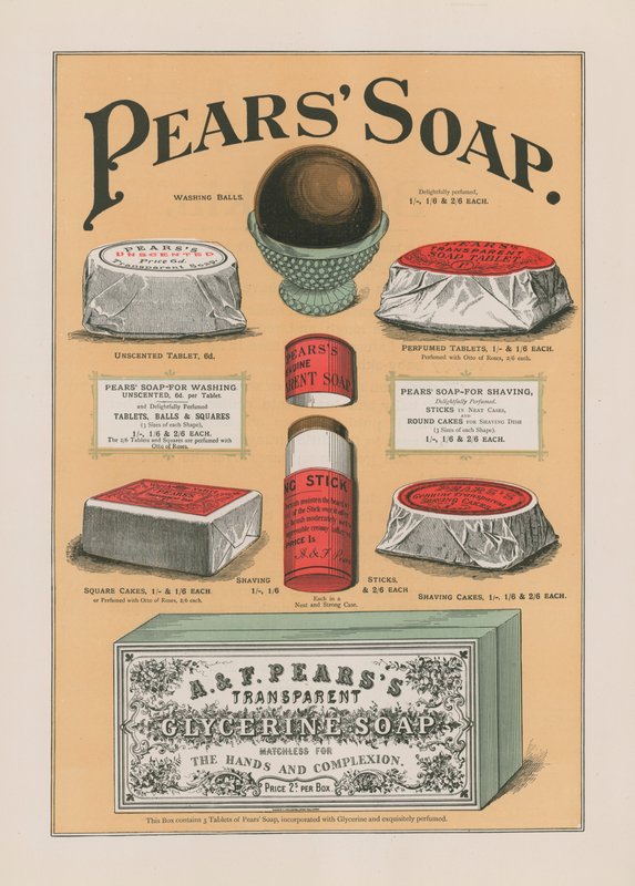 Anúncio para Sabonete de Peras (cor litho) de English School