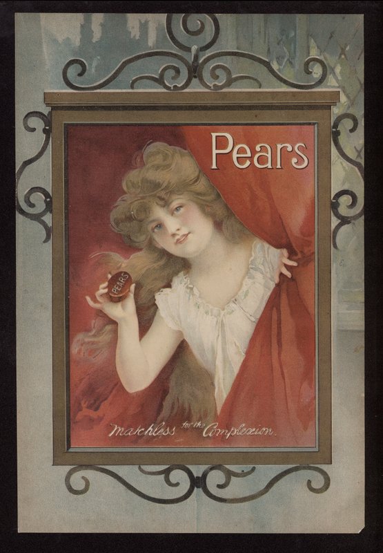 Anúncio para sabão de pêra (cor litho) de English School