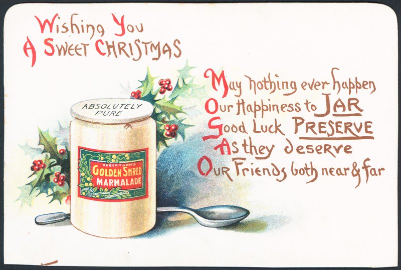 Propaganda para Robertsons Golden Shred Marmalade de English School