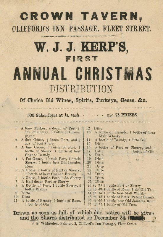Propaganda para a primeira distribuição anual de Natal da WJJ Kerps de English School