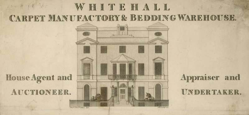 Anúncio para Whitehall Carpet Manufactory e Bedding Warehouse de English School