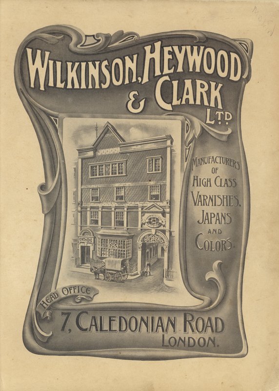 Anúncio para Wilkinson, Heywood & Clark Ltd (litho) de English School