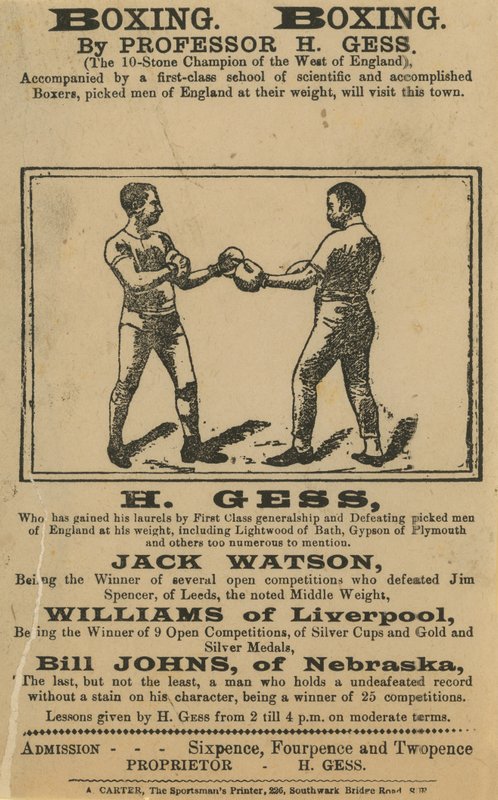 Propaganda para aulas de boxe de English School