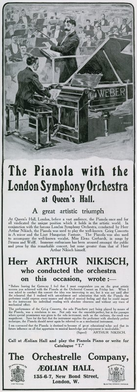 Anúncio para pianola de English School