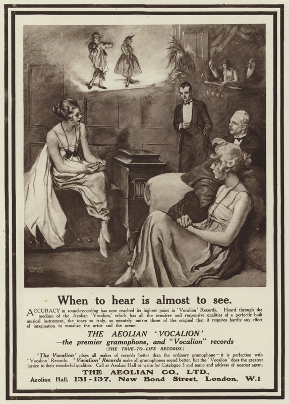 Propaganda para o gramofone das vocais eólicas de English School
