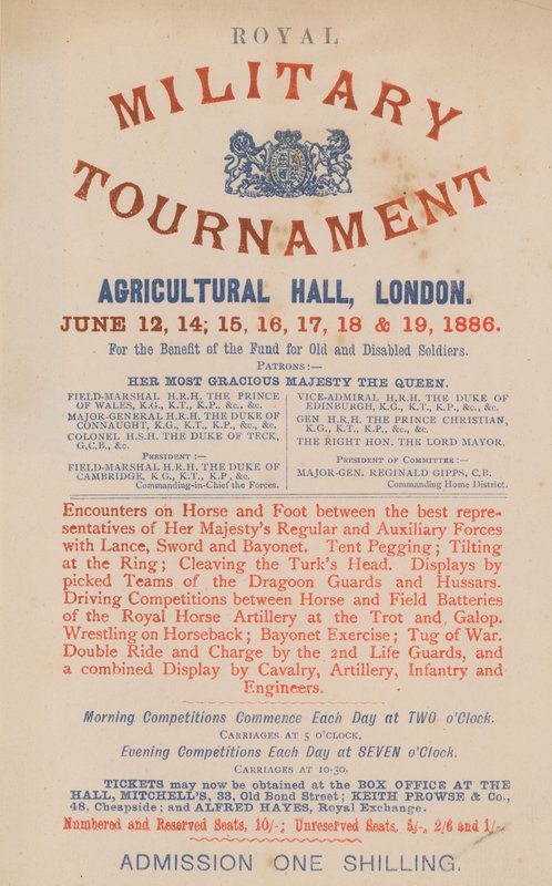 Anúncio para o Real Torneio Militar de English School