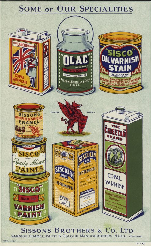 Divisa de publicidade para Sissons Brothers & Co Limited de English School