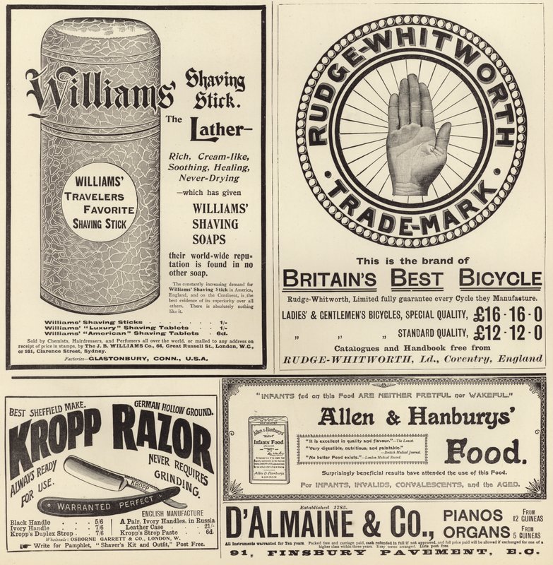 Divulgação de propagandas do The Graphic Christmas Number 1897 de English School