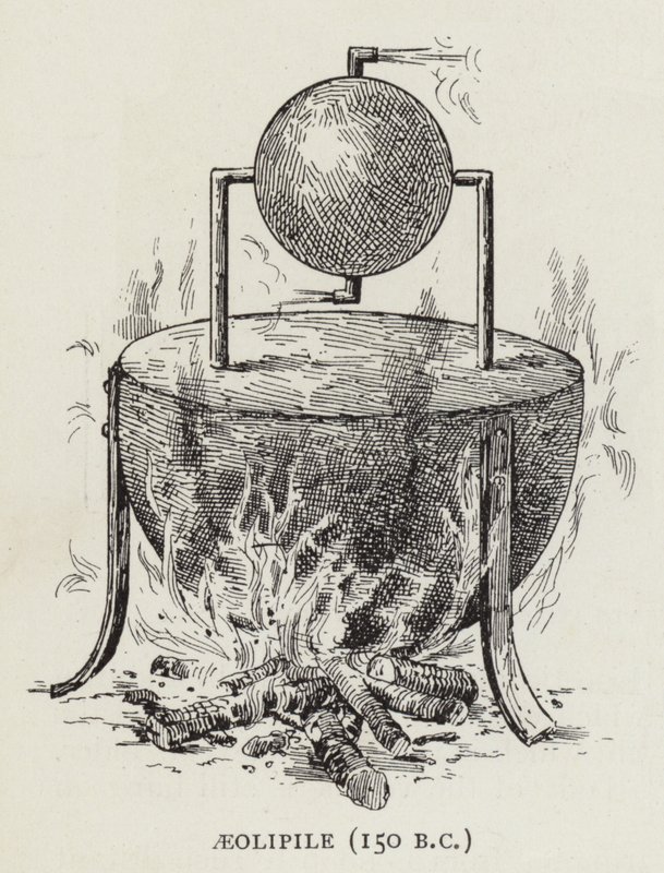 Aeolipile (150 a.C.) (litho) de English School
