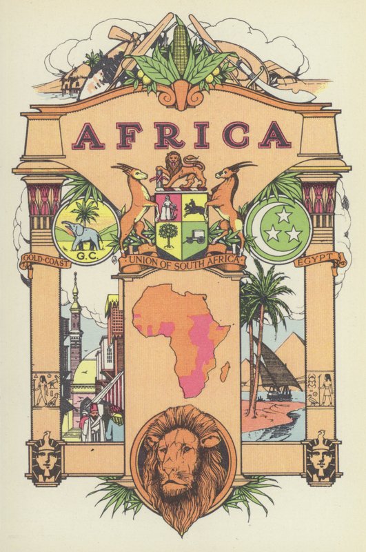 África (litografia a cores) de English School
