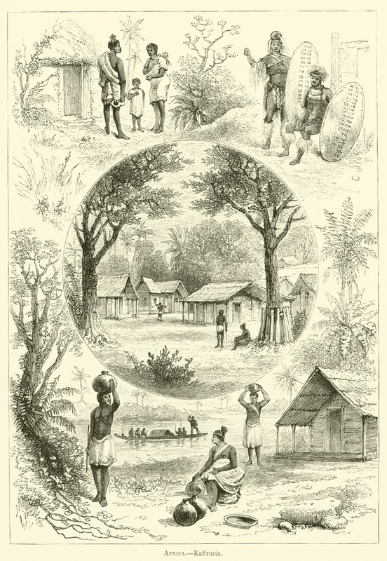 África, Kaffraria (gravura) de English School