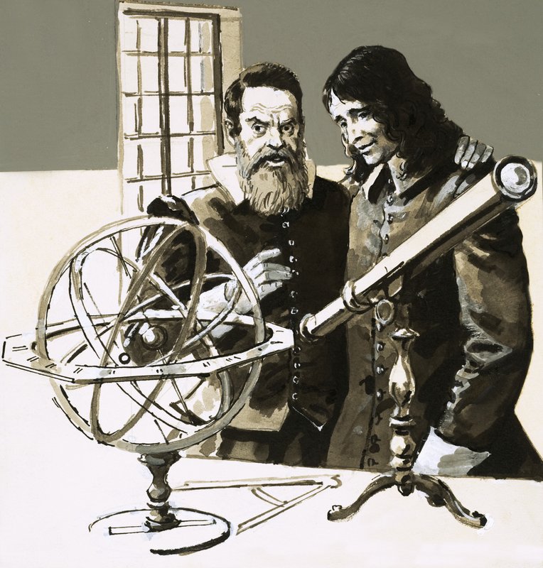 Depois de muitas dificuldades, John Milton conseguiu finalmente encontrar Galileo de English School