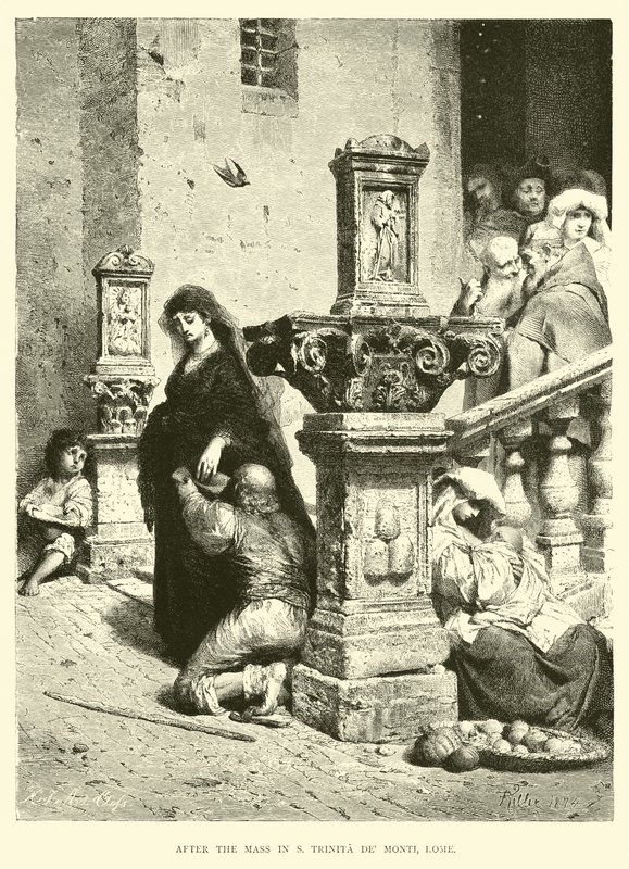 Depois da missa em S Trinita de Monti, Roma de English School